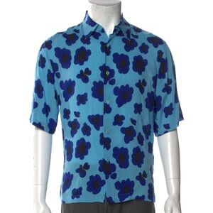 Sandro mens size small blue floral shirt NWT